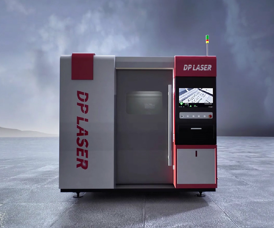 Large enclosure exchange table laser cutting machiner