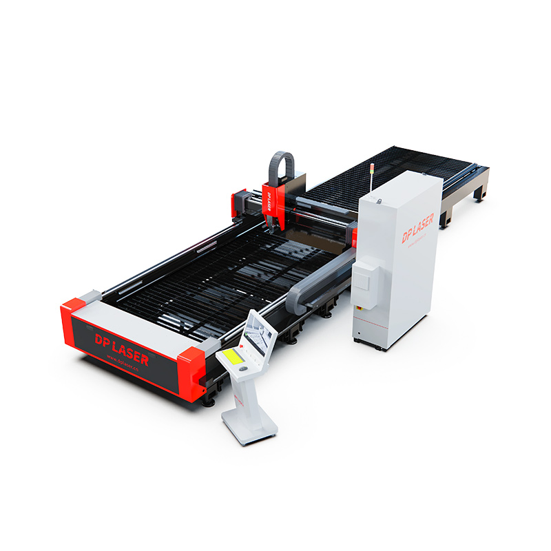 Fiber laser cutting machine in operation at a modern manufacturing facility